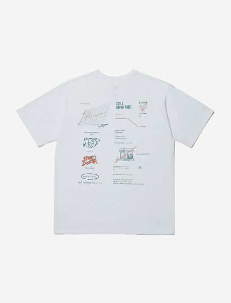 RESEARCH TEE - WHITE brownbreath