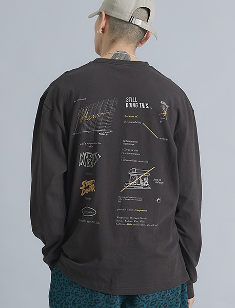 RESEARCH LONGSLEEVE - CHARCOAL brownbreath