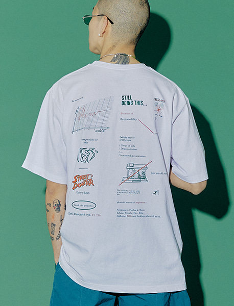 RESEARCH TEE - WHITE brownbreath